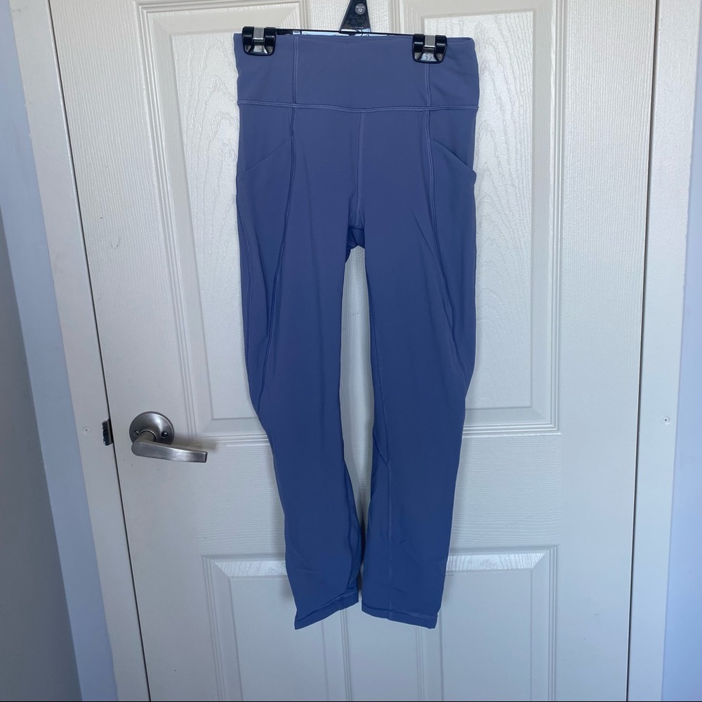 Lululemon Time To Sweat Crop 23" Peri Purple Size 4